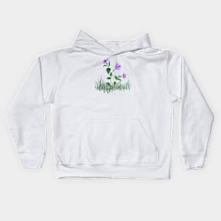 February 24th birthday flower Kids Hoodie